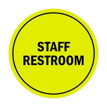 Signs ByLITA Circle Staff Restroom Sign